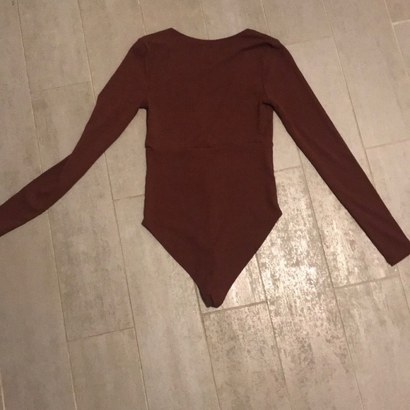 Maroon long sleeve body suit - Picture 3 of 3